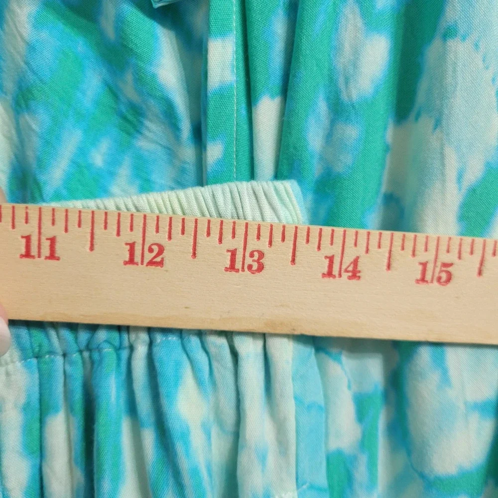 Style Park-J Tie Dye 3-Piece Set Women Turquoise Kimono Pants Bag Resort  Elasti